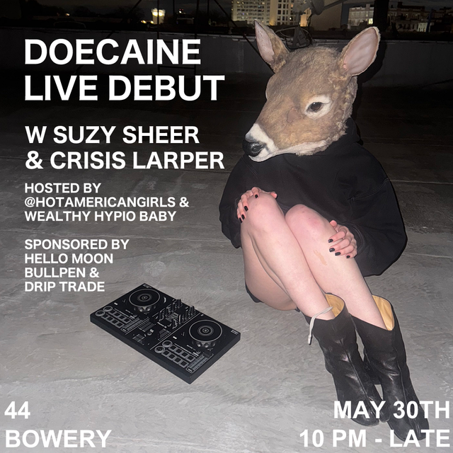 Doecaine Live Debut flyer