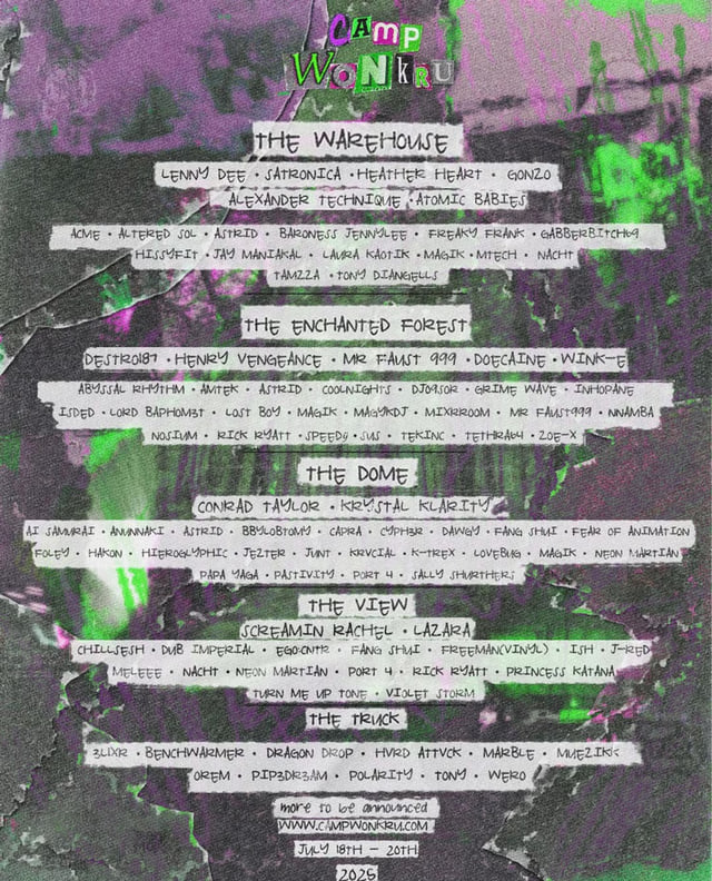 Camp Wonkru 2025 flyer