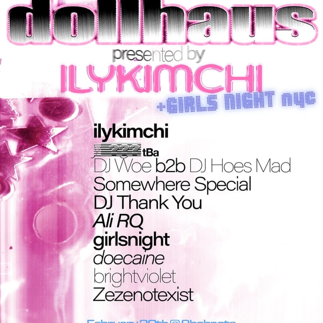 ILYKimchi's Dollhaus flyer