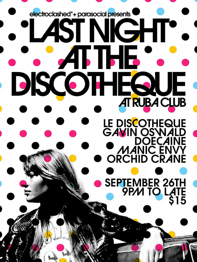 Electroclashed + Parasocial: Last Night at the Discotheque flyer