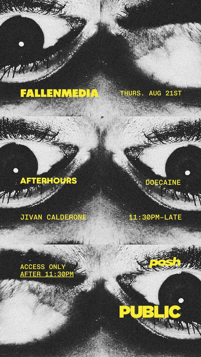 Fallen Media Afterhours flyer
