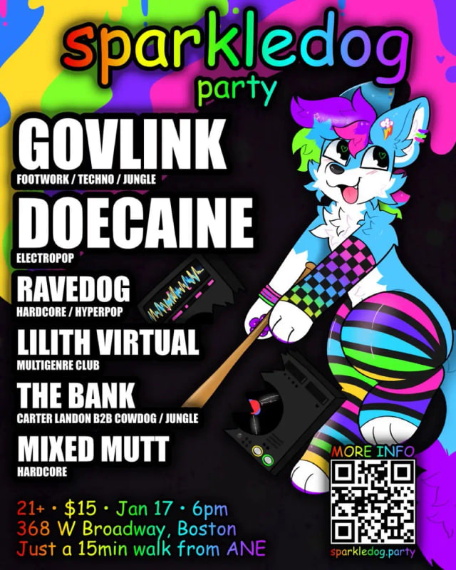 Sparkledog: Anthro New England 2026 flyer