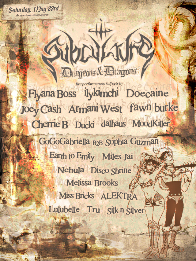 Subculture: Dungeons & Dragons flyer