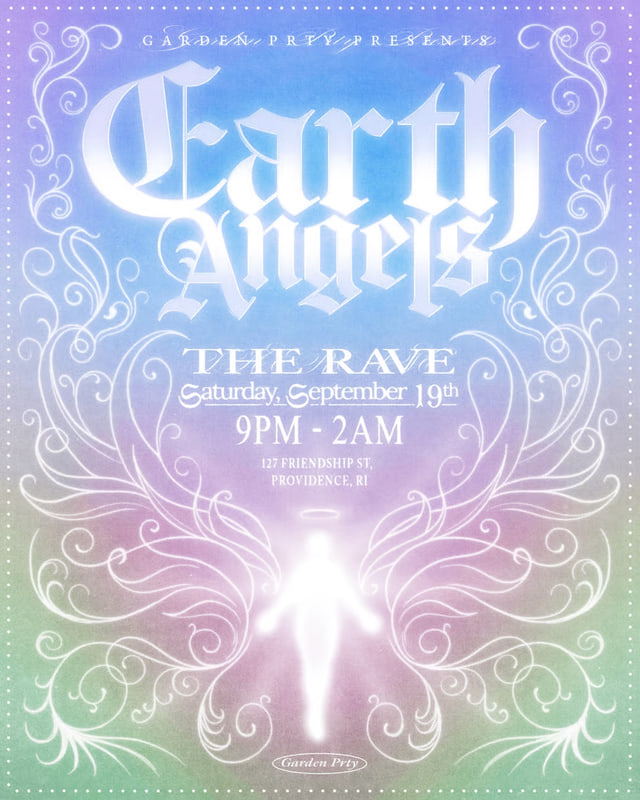 Gardenprty: Earth Angels flyer