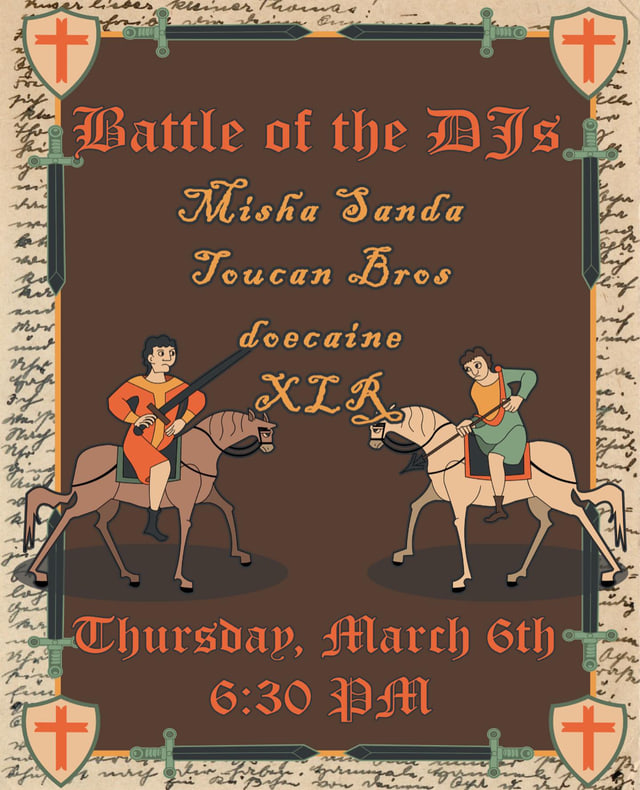 Rodrigues' Coffee House: Battle of the DJs 2025 flyer