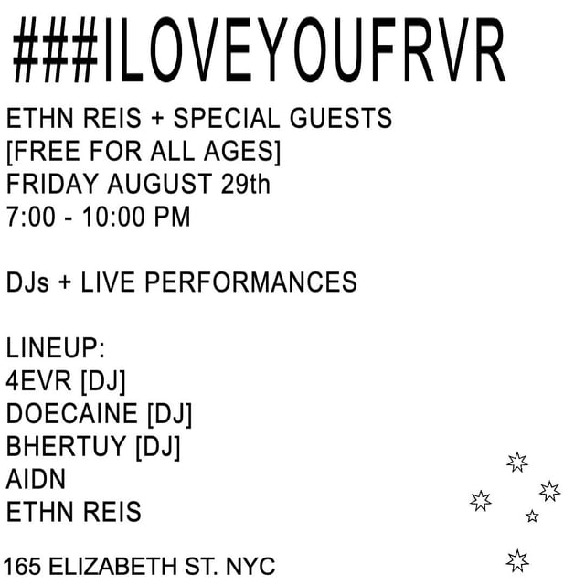 electronicsonics: ###ILOVEYOUFRVR flyer